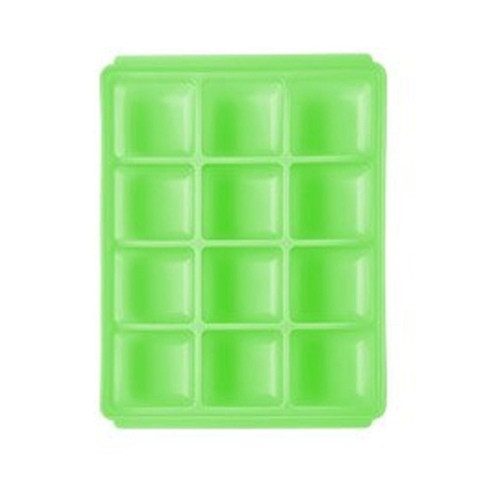 TGM - 馬卡龍 白金矽膠副食品冷凍儲存分裝盒 (M - 綠色)