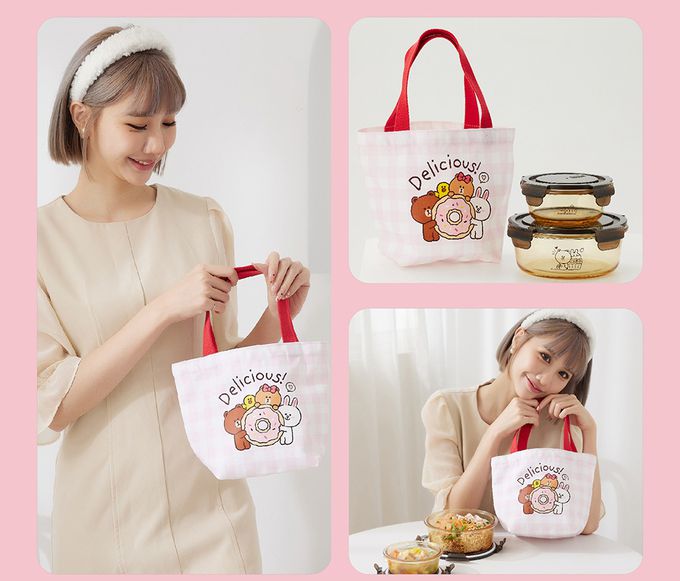 Hiromimi - LINE FRIENDS 琥珀玻璃保鮮盒-甜點-450ml、950ml