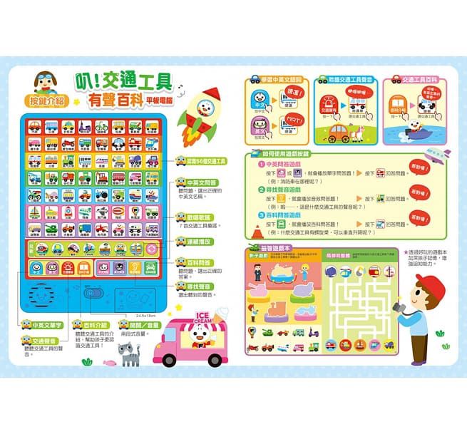 叭！交通工具有聲百科平板電腦(新版)-FOOD超人