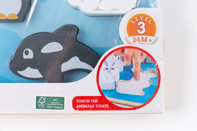 德國 Hape - 極地動物觸感拼圖