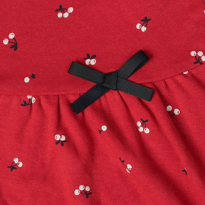 akachan honpo - 洋裝-滿版印花-紅色