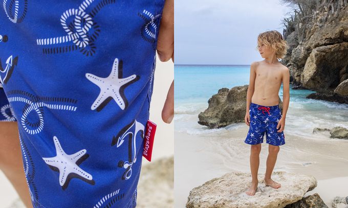 德國Playshoes - 抗UV防曬速乾男童海灘褲-航海