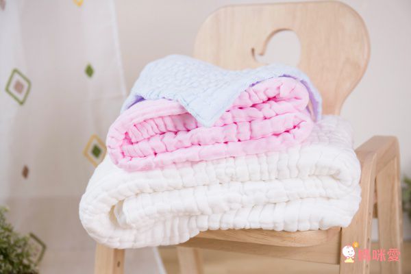 JustGreen - 十層澎澎紗純棉紗布浴巾-粉 (120x95cm)