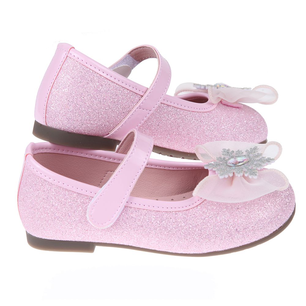 台灣製造 - 魔法水晶蝴蝶結粉色兒童公主鞋