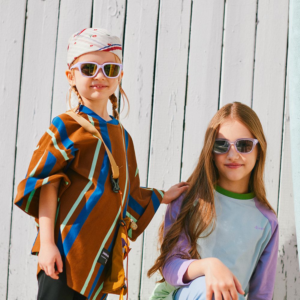 City 抗UV高彈力偏光兒童太陽眼鏡-粉霧紫-(0-3Y)