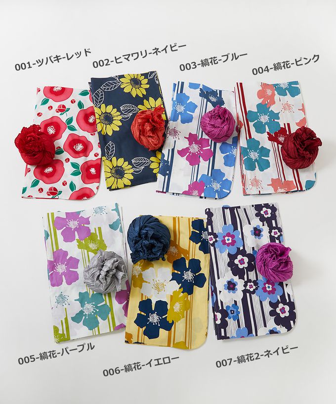 日本 devirock - 純棉夏日祭典花朵浴衣兵兒帶2件組-牡丹格紋-粉x綠