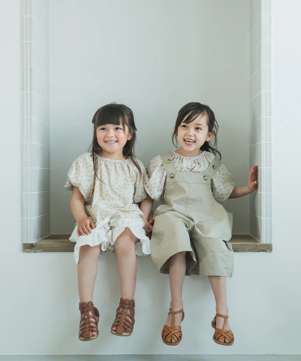 日本 riziere - 清新小碎花澎澎短袖上衣-玫瑰