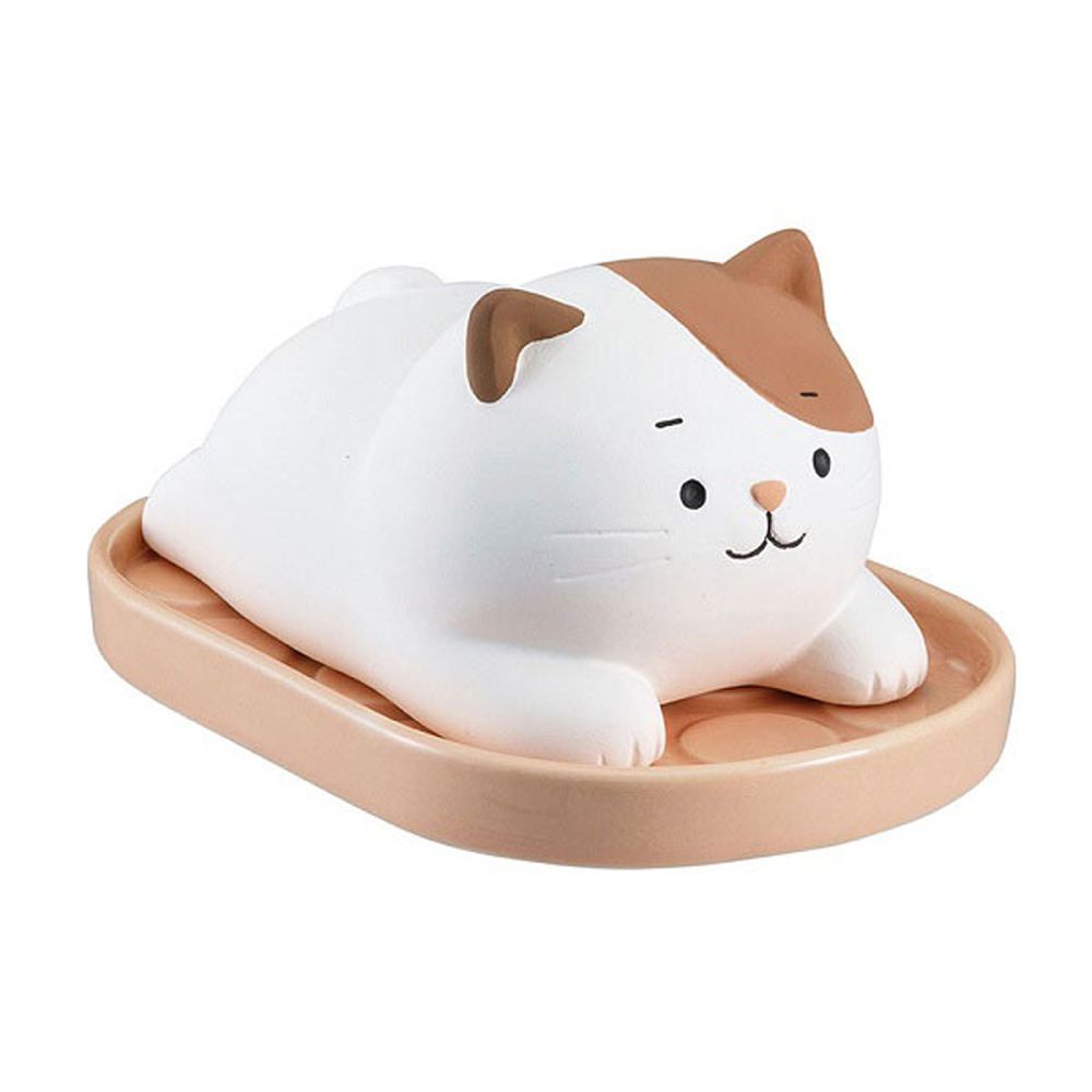 日本 DECOLE - 療癒環保除濕除臭擺飾(可重複使用)-懶洋洋 小貓