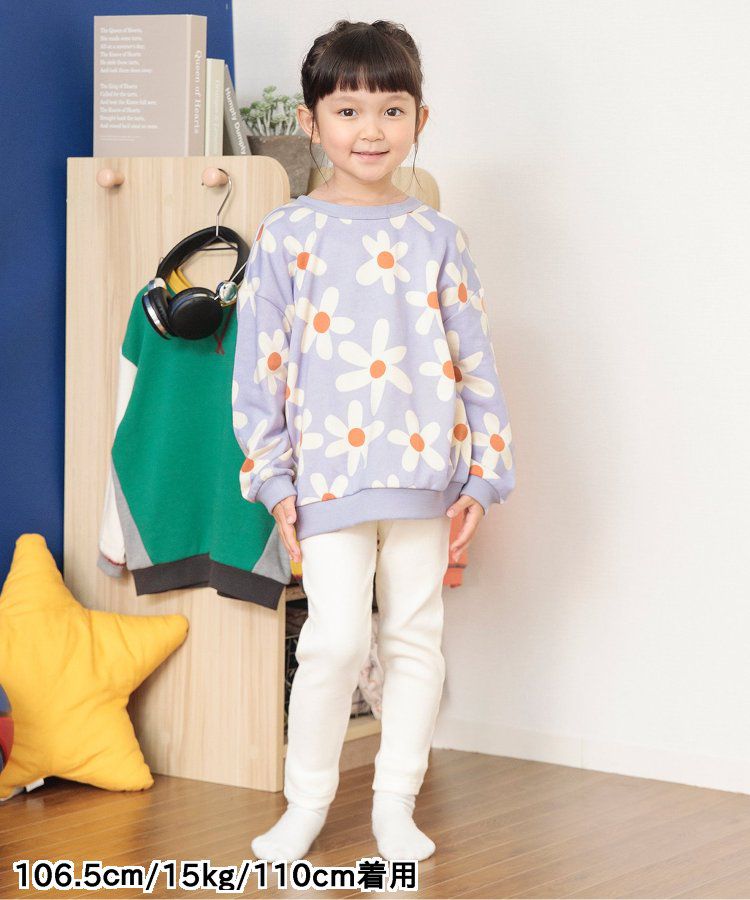 日本 BREEZE - 正反OK！裏毛印花長袖上衣-棋盤格-彩色