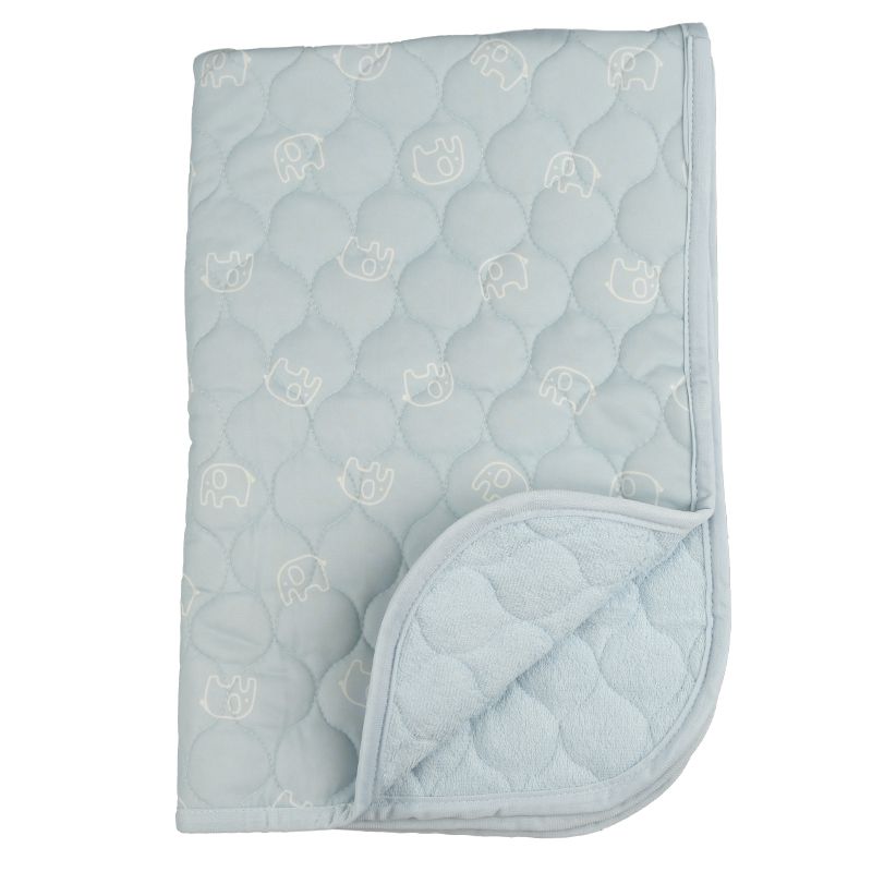 akachan honpo - 雙面涼爽保潔墊附除濕片-迷你款-淺藍色 (約60cm×90cm)