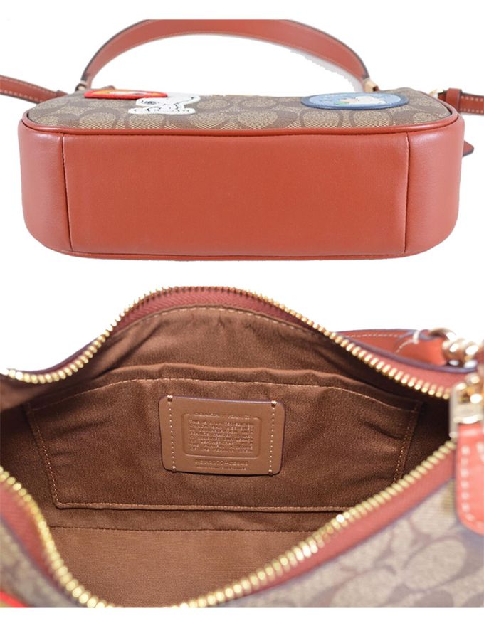 COACH - Snoopy聯名皮革兩用包 (徽章)