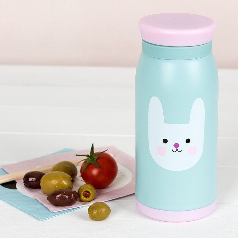 英國 Rex London - 不鏽鋼兩用保溫/保冷水瓶-邦妮兔(350ML)