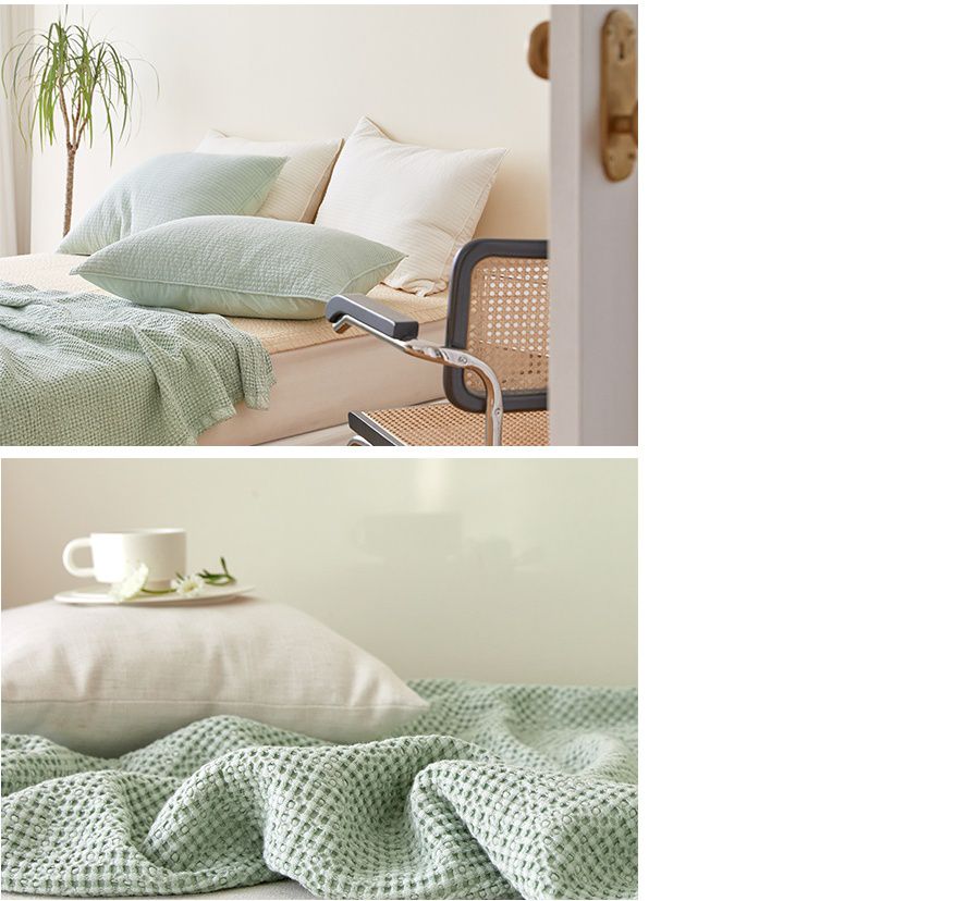 韓國 Maatila - 天絲莫代爾鬆餅被毯-薄荷