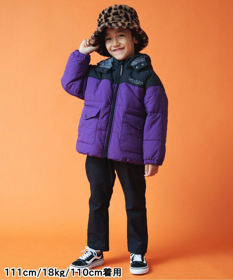 日本 BREEZE - 繽紛蓬鬆大口袋保暖外套-橘灰