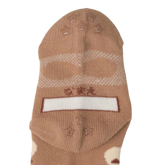 akachan honpo - 襪子3雙組-小熊-淺卡其色 (9~14cm)