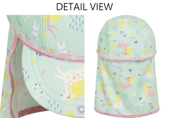 德國Playshoes - 抗UV防曬水陸兩用遮頸帽-獨角獸