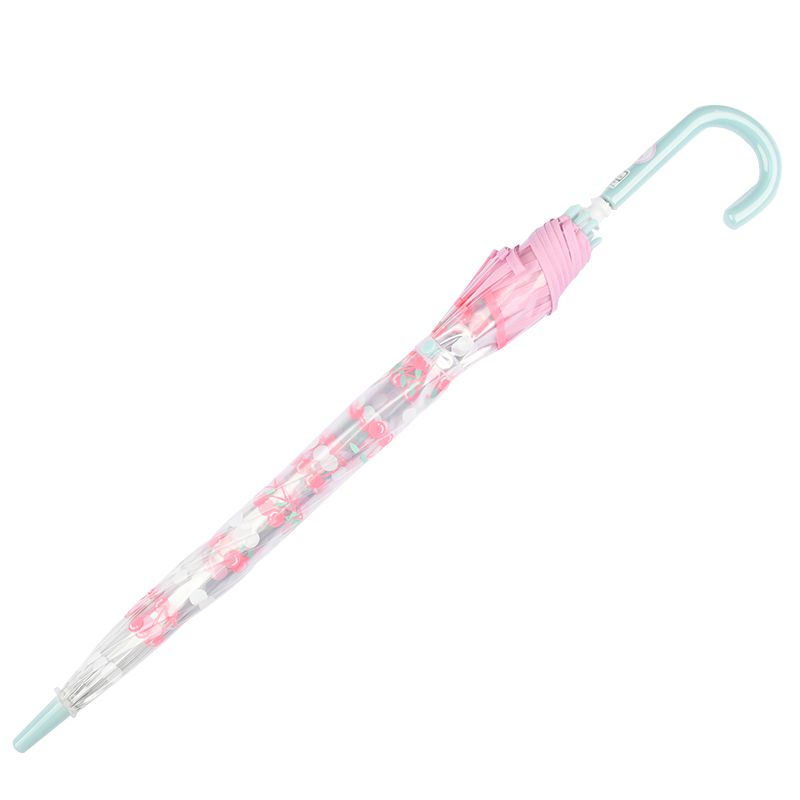 akachan honpo - 透明傘-櫻桃-淺綠色 (50cm)