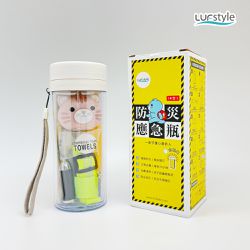 LUFstyle - LUFstyle 防災應急瓶 10合1 防災瓶 避難 求生 緊急應變 (豆沙粉)