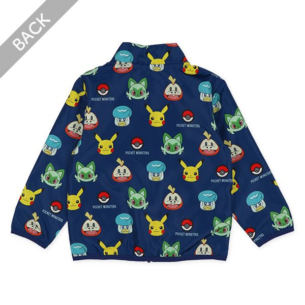 日本西松屋 - 寶可夢 印花防風薄外套-深藍