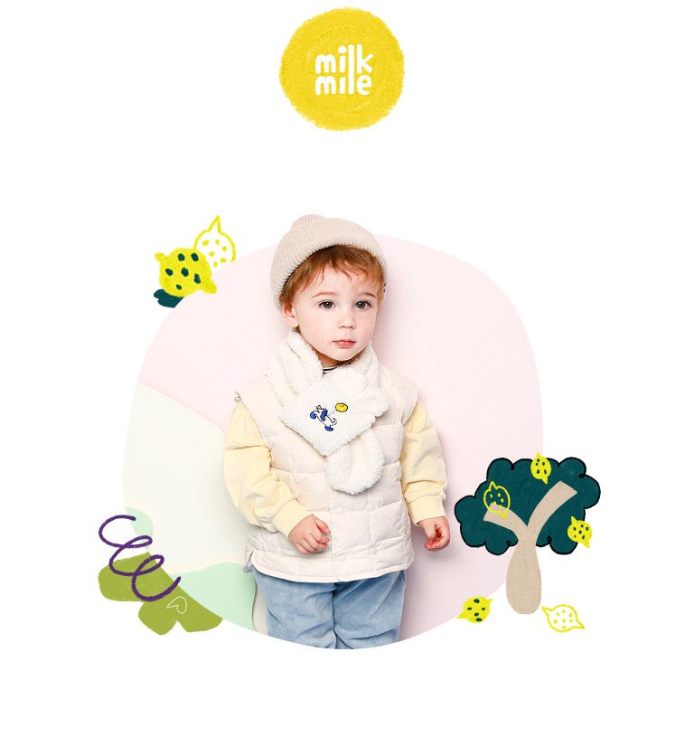 韓國 milk mile - 玩具狗狗搖粒絨圍巾-咖啡