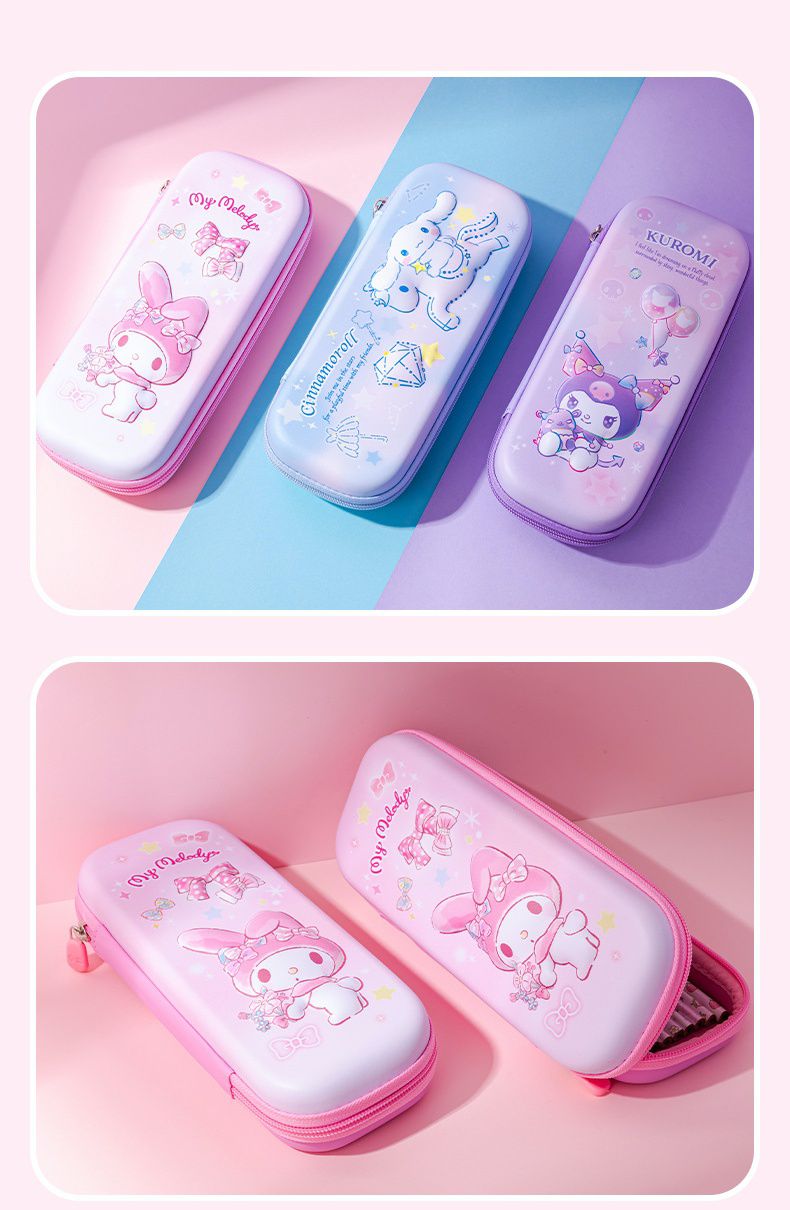 卡通3D立體浮雕大容量鉛筆盒-卡通人物大耳狗-藍色 (23.7x10.8x5.5cm)