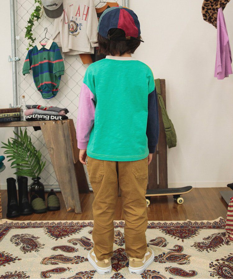 日本 BREEZE - 美式復古風長袖大學T-粉紅