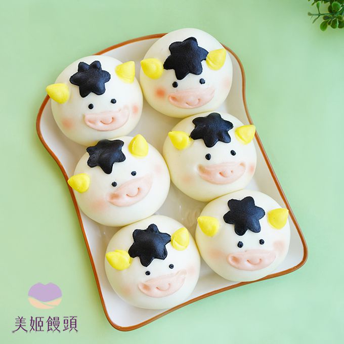 美姬饅頭 - 扭轉乾坤牛牛鮮乳紅豆包-50g*6顆