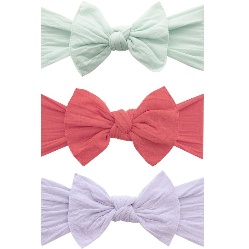 美國baby bling - 純手工極優雅細緻輕柔微彈性/毫無束縛感蝴蝶結髮帶/髮飾禮盒組-甜美公主