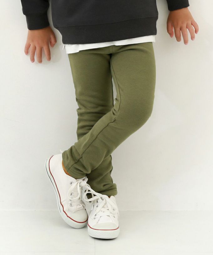 日本 devirock - RICH WARM 保暖裏毛合身長褲-深綠