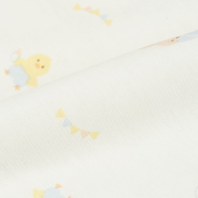 akachan honpo - 正方形包巾-動物-米白色 (80×80cm)