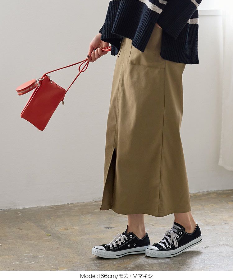 日本 Kobe Lettuce - 可愛扭結休閒長裙-草綠