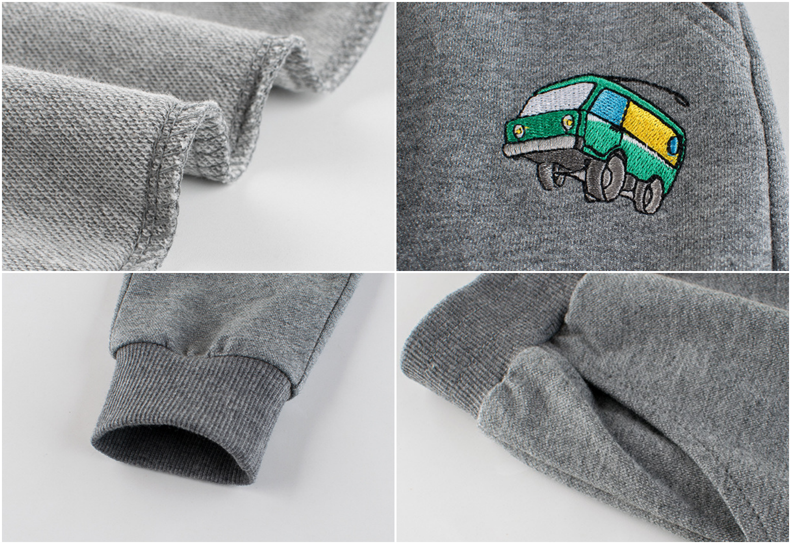 純棉長褲-碳灰休旅車