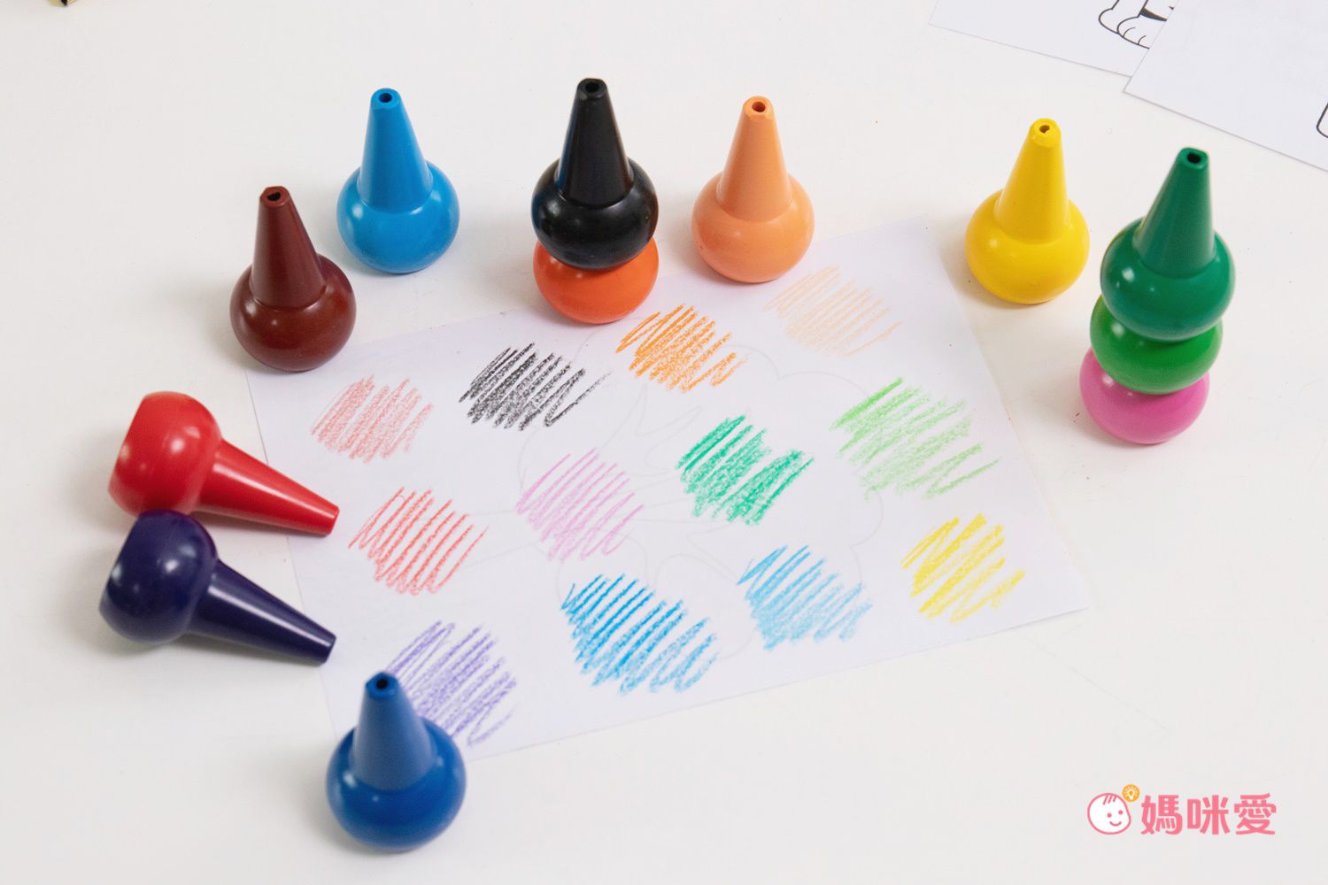 樂彩森林 - 手握式蠟筆繽紛6色組(內附16張著色紙) (24x14.5x4.5)