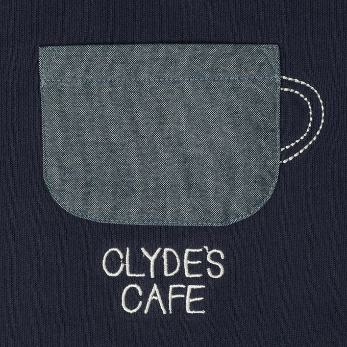 akachan honpo - 背後印花休閒上衣-深藍色