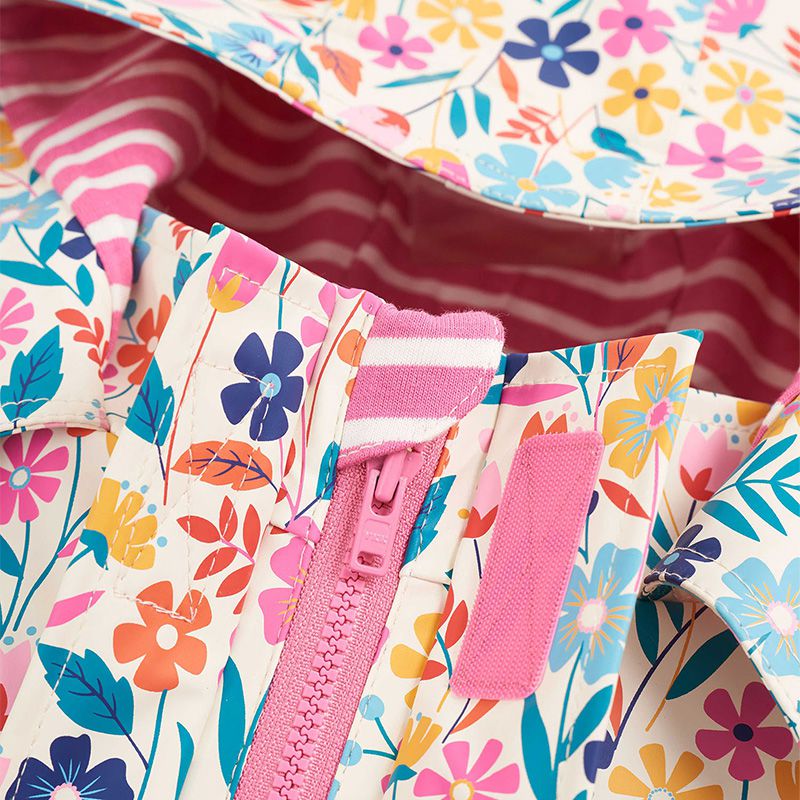 英國 JoJo Maman BeBe - 三合一多功能防水保暖外套-繽紛花卉