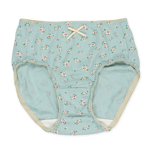 日本西松屋 - 棉混透氣女孩內褲5件組-碎花櫻桃