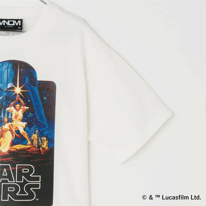 日本 b-ROOM - 限量星際聯名 防污速乾印花短袖上衣-電影場景-炭灰