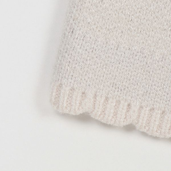 日本 petit main - 聯名款 針織細肩帶+雪紡拼接長袖(二件式)-黛西-粉紫