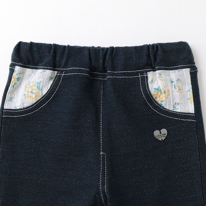 日本 ZOOLAND - 甜美花卉反摺短褲-粉紅