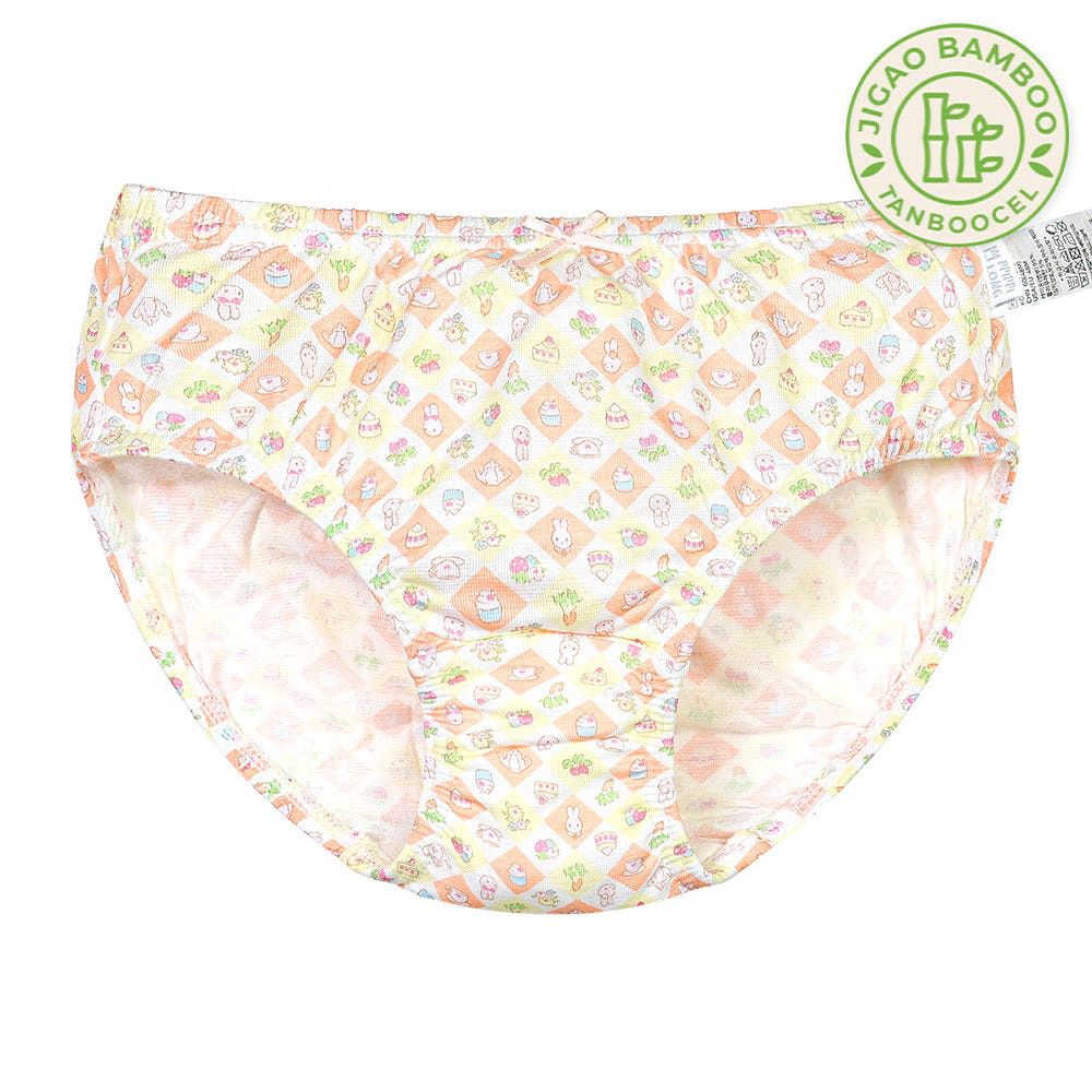 竹纖維抗菌除臭透氣三角褲(女寶)-繽紛午茶菱格紋