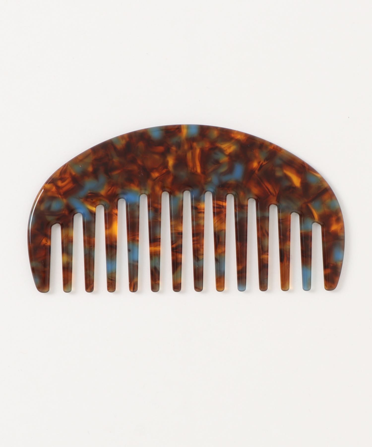 日本 BLUE EAST - 琥珀寶石小扁梳/梳子-粉綠