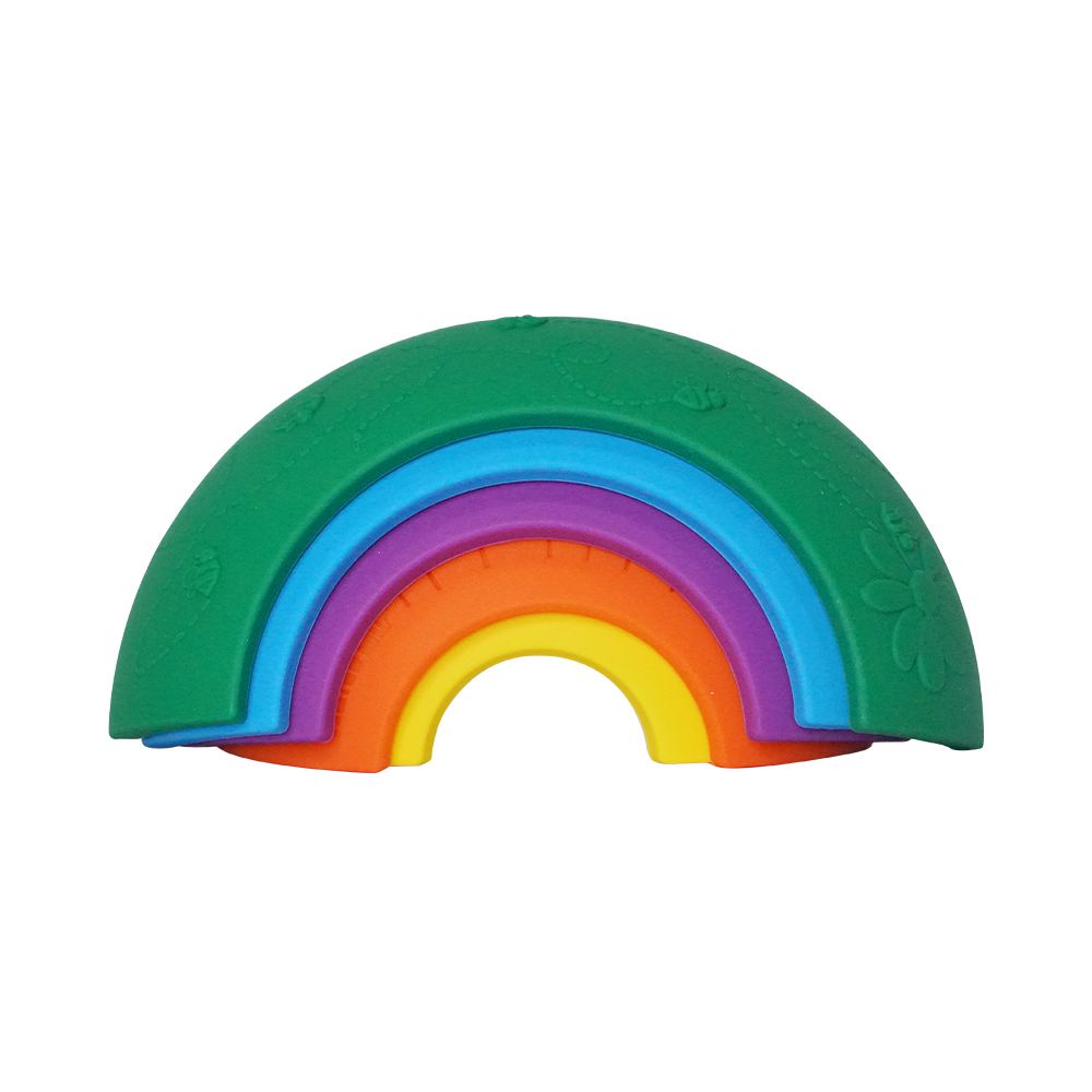 jellystone - 矽膠彩虹感統疊疊樂-明亮彩虹