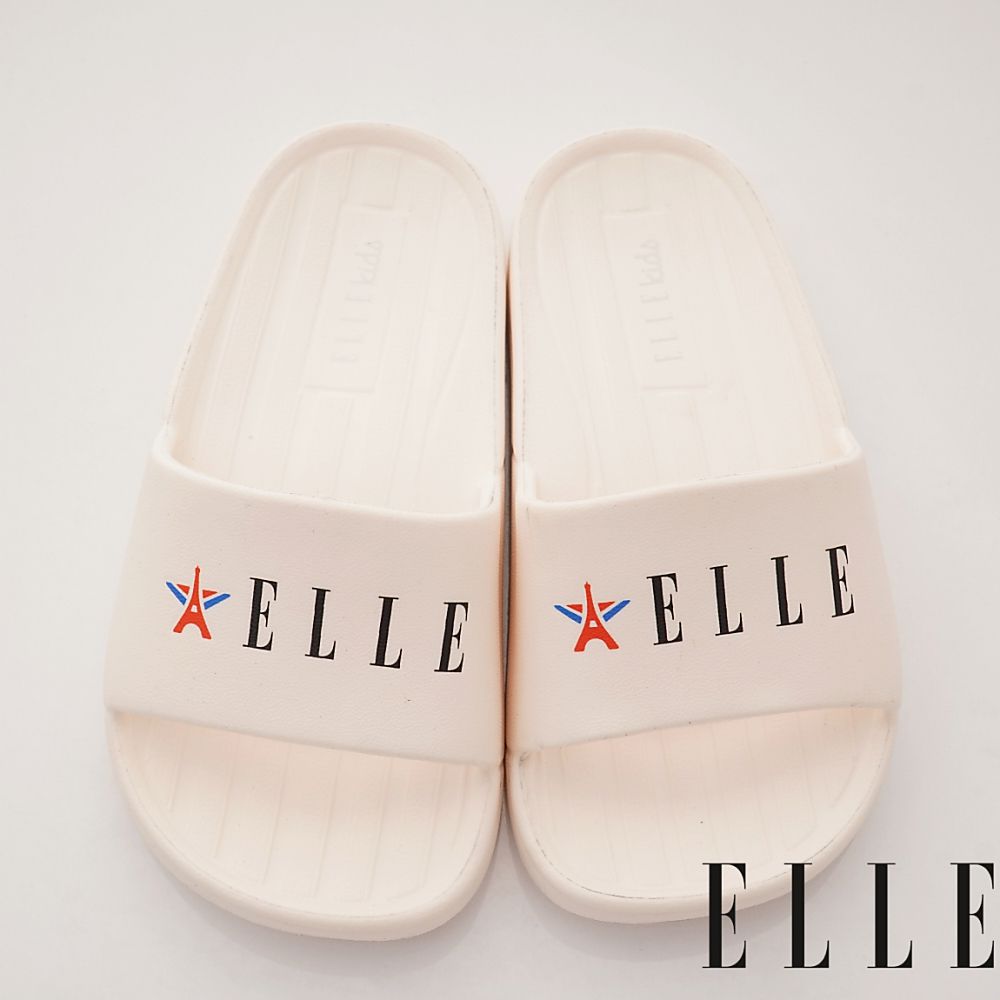 ELLE - 台灣製ELLE輕便休閒拖鞋(中小童段)-拖鞋-白