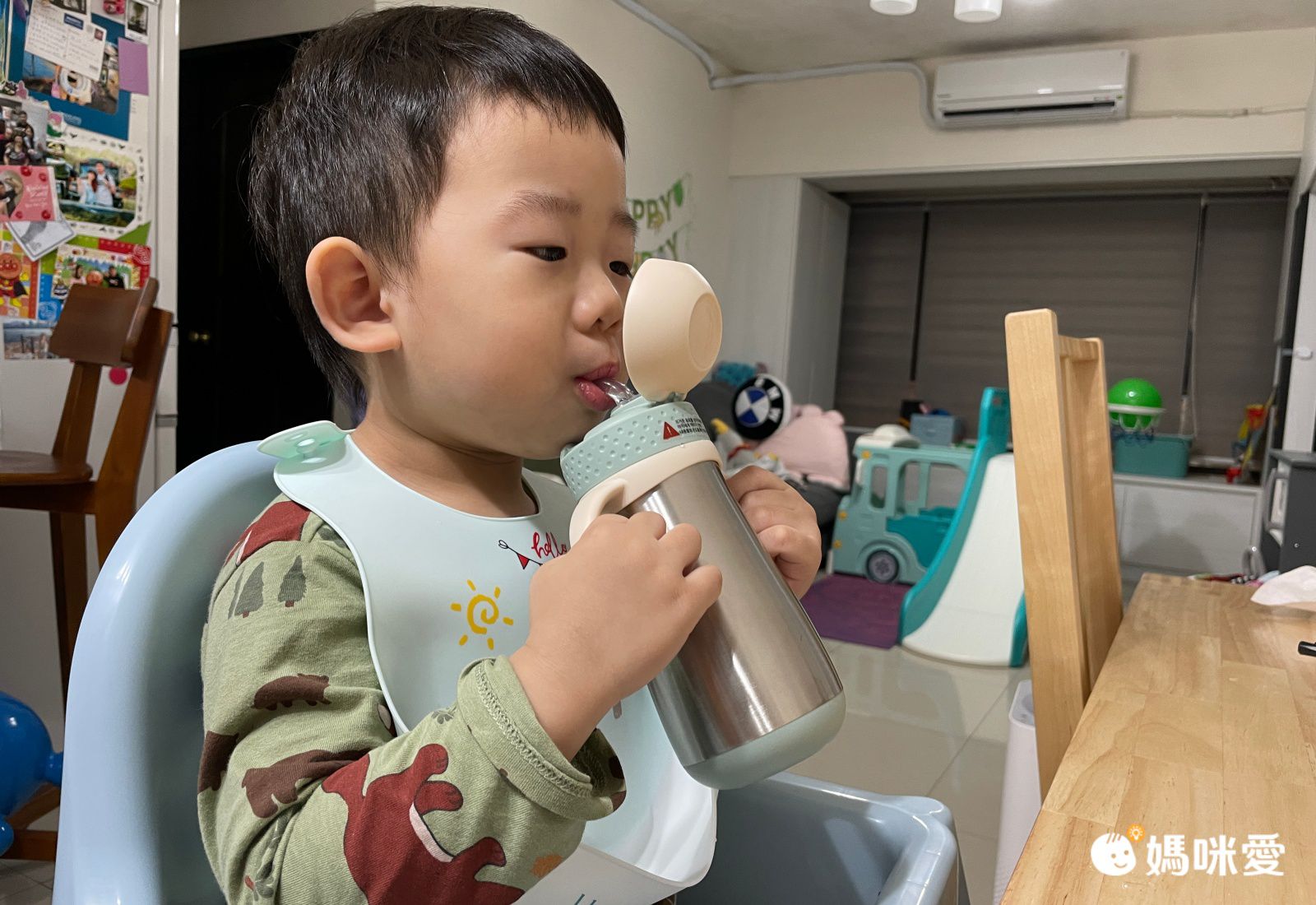 MOTHER-K - 頂級不鏽鋼保溫/保冷學習杯-香草薄荷-350ML