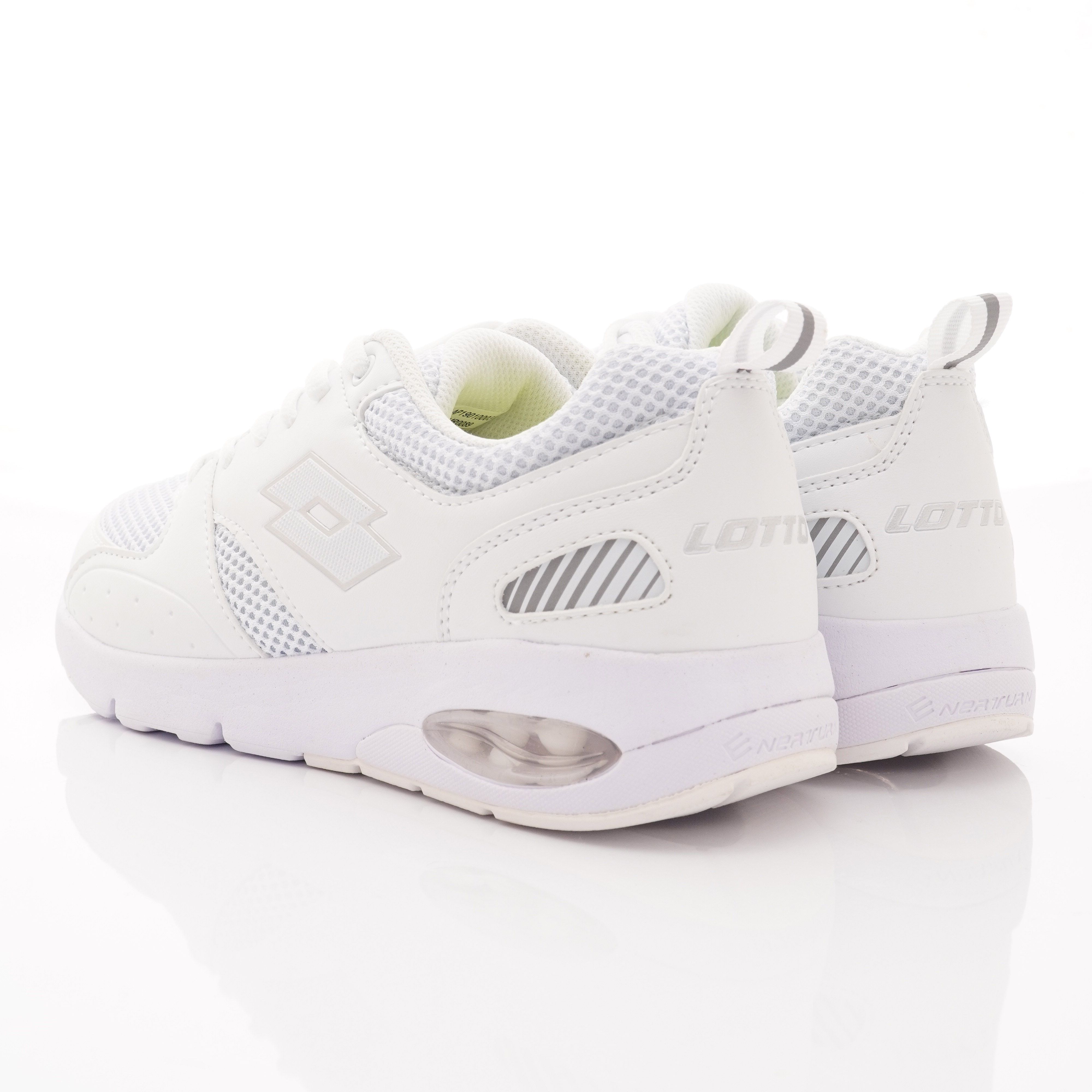 LOTTO樂得 - 男段半氣墊運動款-運動鞋-白