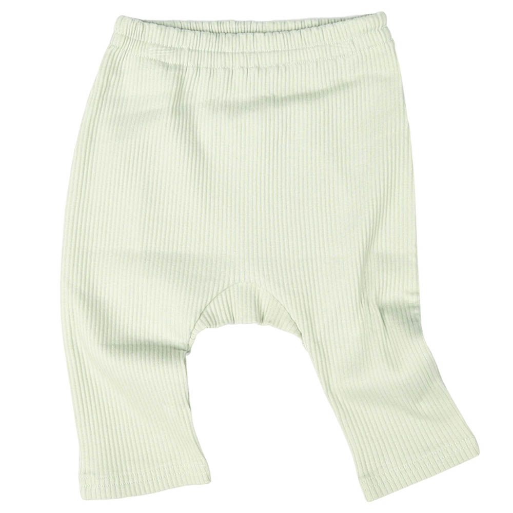 經典造型屁屁褲-羅紋抽針針織布-綠色