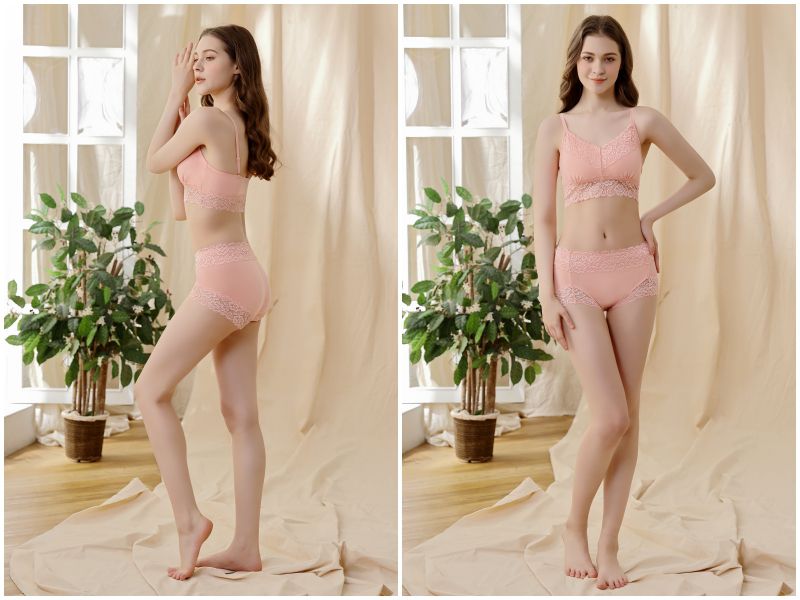 香茉 CHANMODE - 石墨烯循環體雕褲-膚/紫/橘粉/綠-內褲x4件