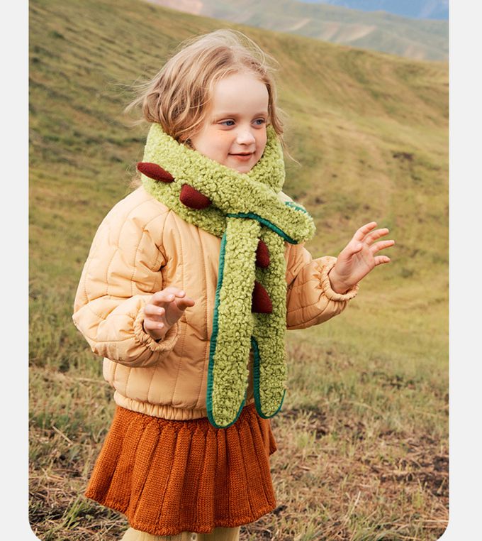 kocotree - 圈圈絨動物圍巾-均碼 (咖啡趴趴熊)