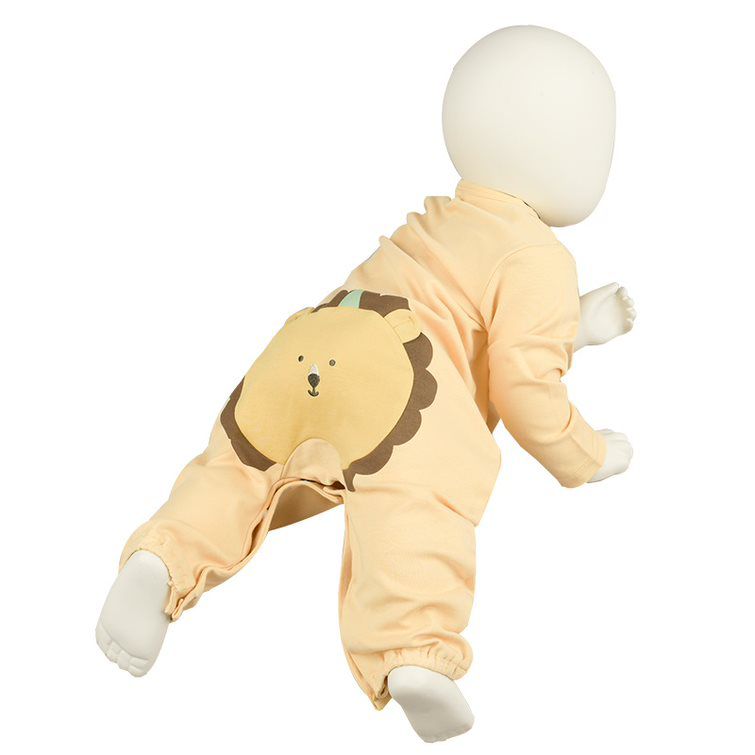 akachan honpo - 長袖兔裝-動物造型屁屁-淺卡其色