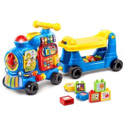 Vtech - 4合1智慧積木學習車-藍色-正版代理商公司貨